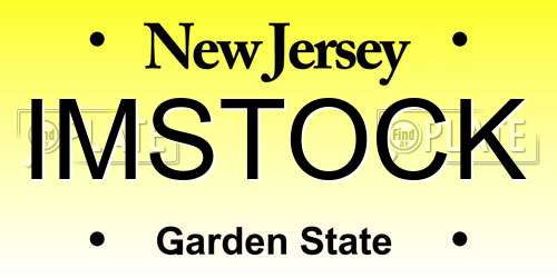 IMSTOCK New Jersey License Plate