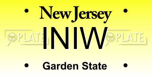 INIW New Jersey License Plate