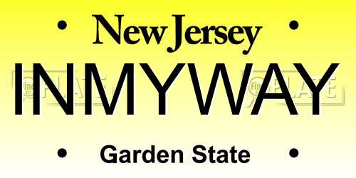 INMYWAY New Jersey License Plate
