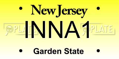 INNA1 New Jersey License Plate