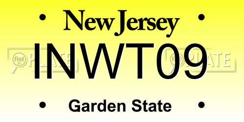 INWT09 New Jersey License Plate