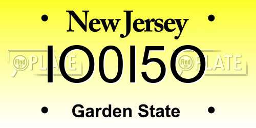 IO0I5O New Jersey License Plate