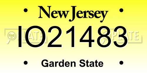 IO21483 New Jersey License Plate