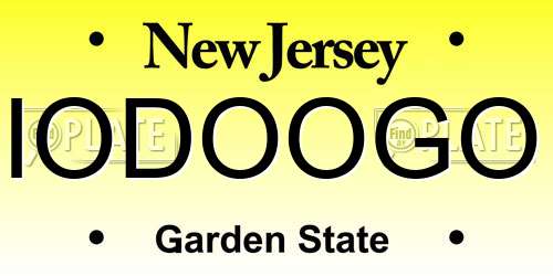 IODOOGO New Jersey License Plate