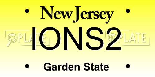 IONS2 New Jersey License Plate