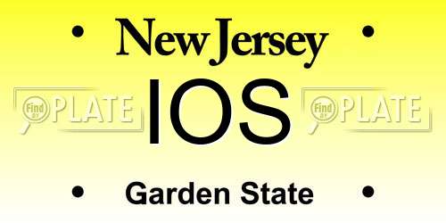 IOS New Jersey License Plate