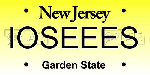 IOSEEES New Jersey License Plate