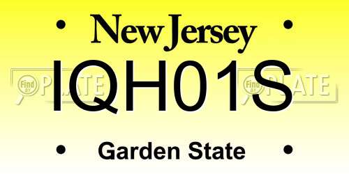 IQH01S New Jersey License Plate