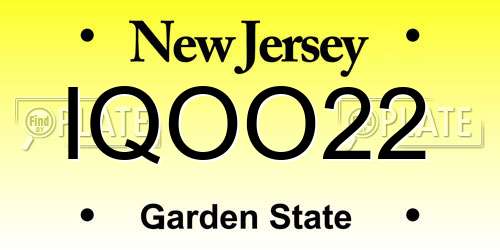 IQOO22 New Jersey License Plate