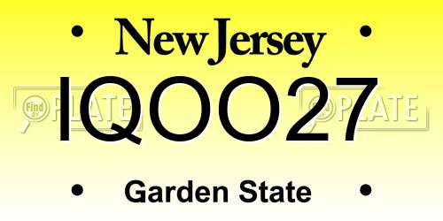IQOO27 New Jersey License Plate