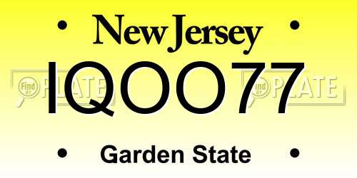 IQOO77 New Jersey License Plate