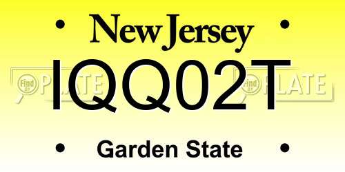 IQQ02T New Jersey License Plate