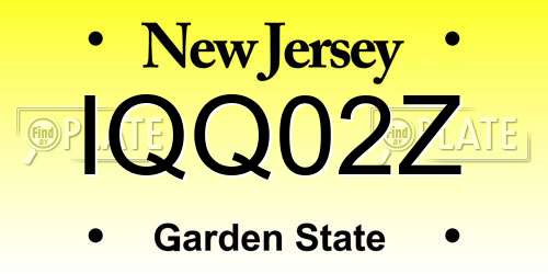 IQQ02Z New Jersey License Plate