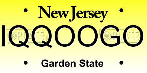 IQQOOGO New Jersey License Plate