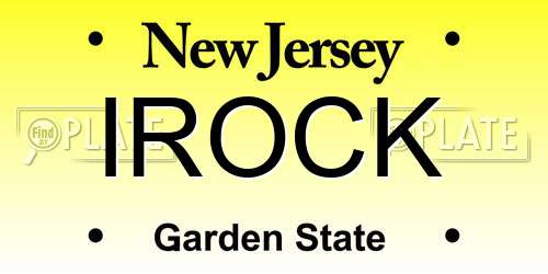 IROCK New Jersey License Plate