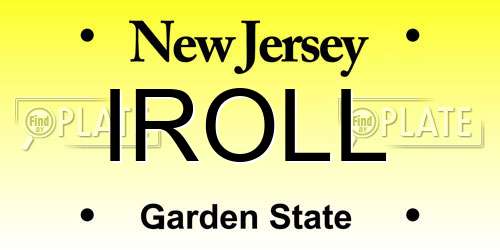 IROLL New Jersey License Plate