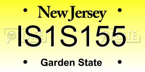 IS1S155 New Jersey License Plate