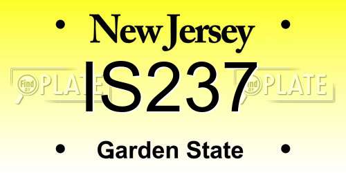 IS237 New Jersey License Plate