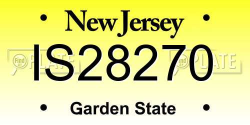 IS28270 New Jersey License Plate