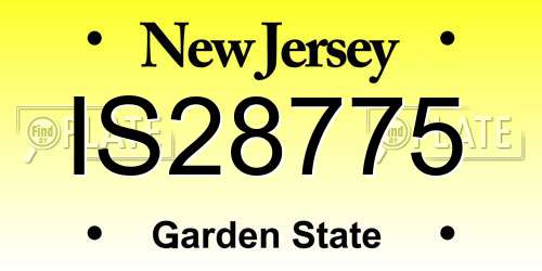 IS28775 New Jersey License Plate