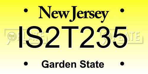 IS2T235 New Jersey License Plate
