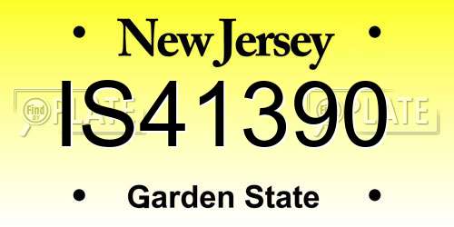 IS41390 New Jersey License Plate