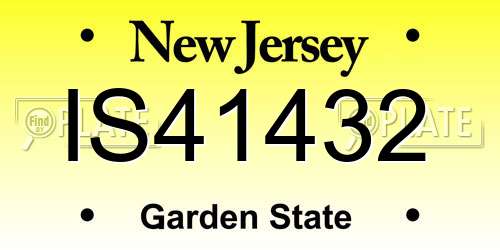 IS41432 New Jersey License Plate