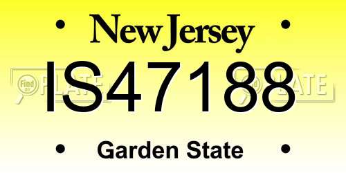 IS47188 New Jersey License Plate