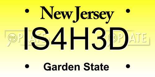 IS4H3D New Jersey License Plate
