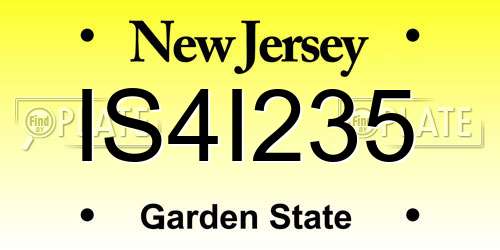 IS4I235 New Jersey License Plate