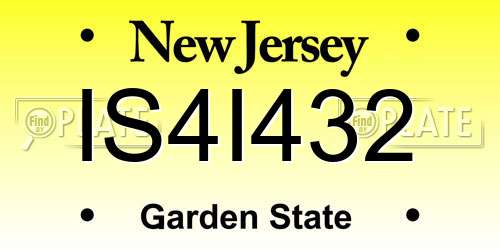 IS4I432 New Jersey License Plate