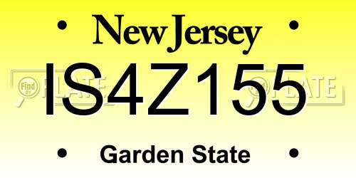 IS4Z155 New Jersey License Plate