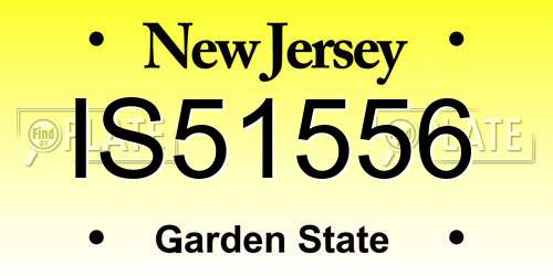 IS51556 New Jersey License Plate