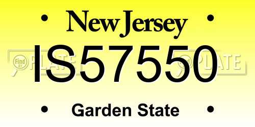 IS57550 New Jersey License Plate