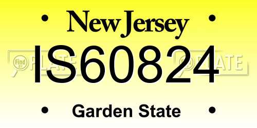 IS60824 New Jersey License Plate