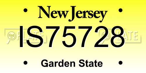 IS75728 New Jersey License Plate