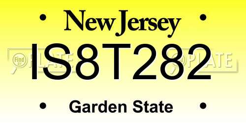 IS8T282 New Jersey License Plate