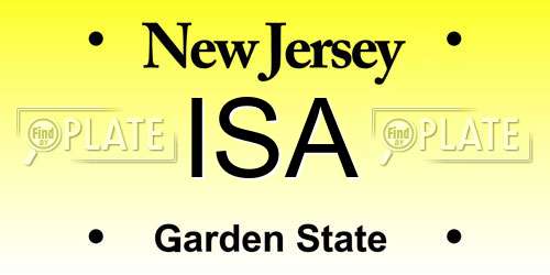 ISA New Jersey License Plate