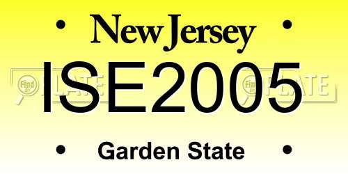 ISE2005 New Jersey License Plate