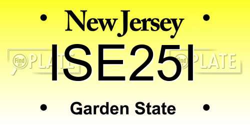 ISE25I New Jersey License Plate