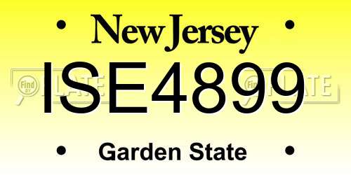 ISE4899 New Jersey License Plate