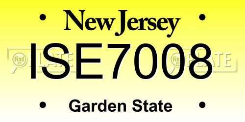 ISE7008 New Jersey License Plate