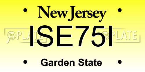 ISE75I New Jersey License Plate