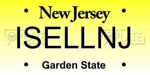 ISELLNJ New Jersey License Plate