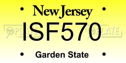 ISF570 New Jersey License Plate