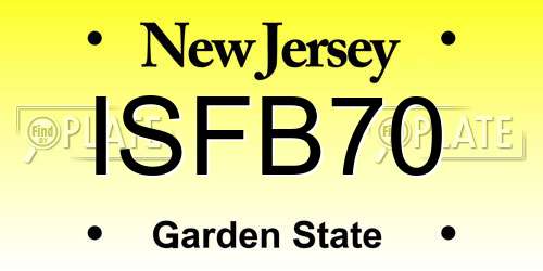 ISFB70 New Jersey License Plate
