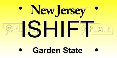 ISHIFT New Jersey License Plate