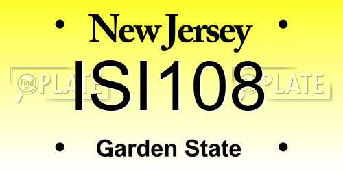ISI108 New Jersey License Plate