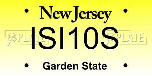 ISI10S New Jersey License Plate