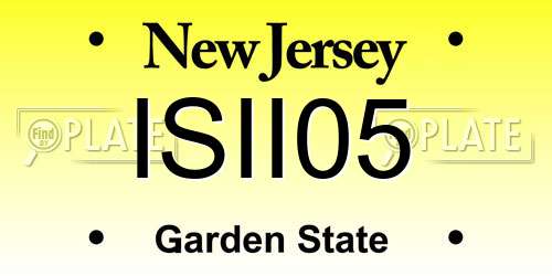 ISII05 New Jersey License Plate
